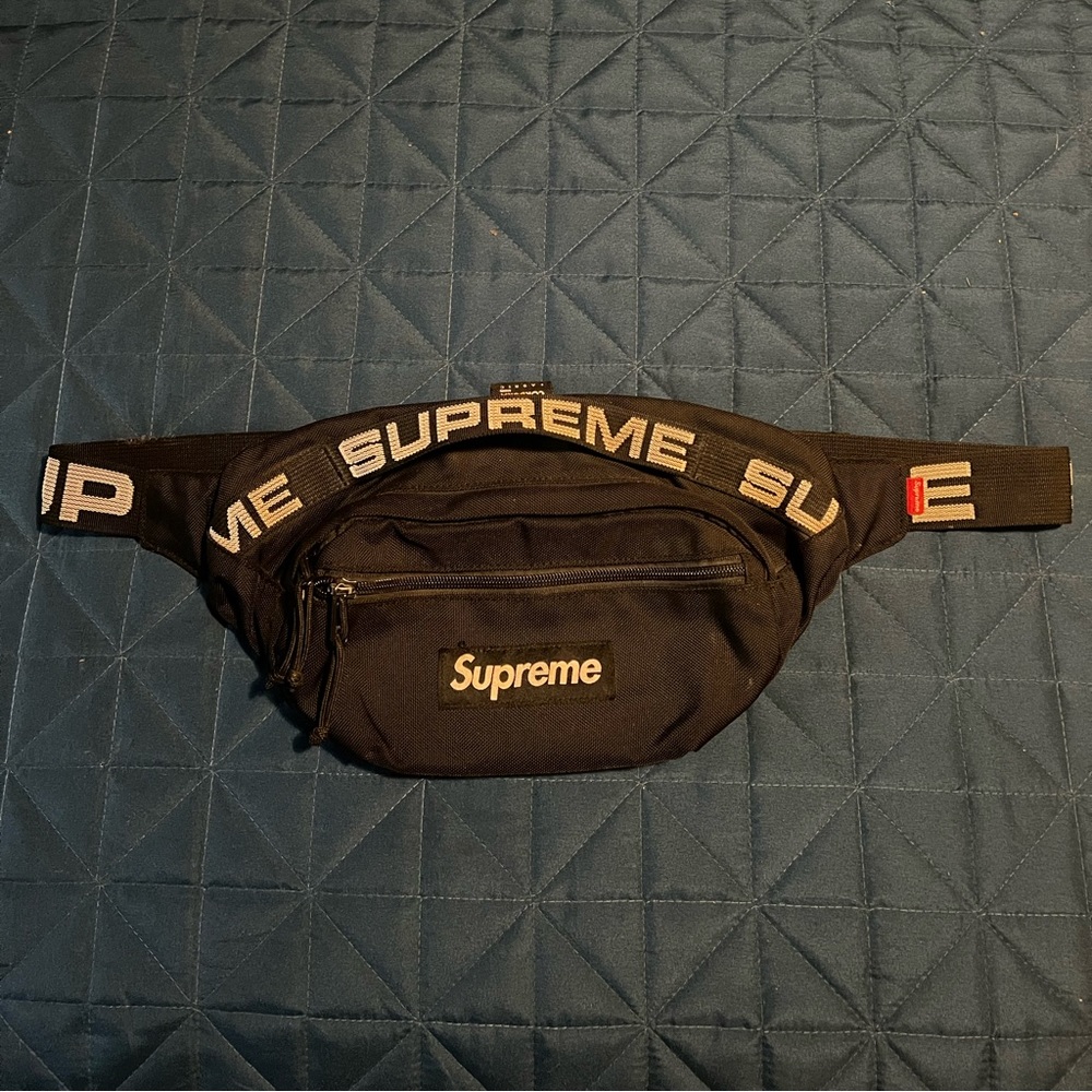 Black Supreme Waist Bag SS18
